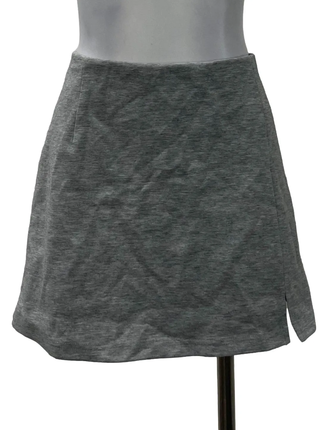 Grey A Line Mini Skirt