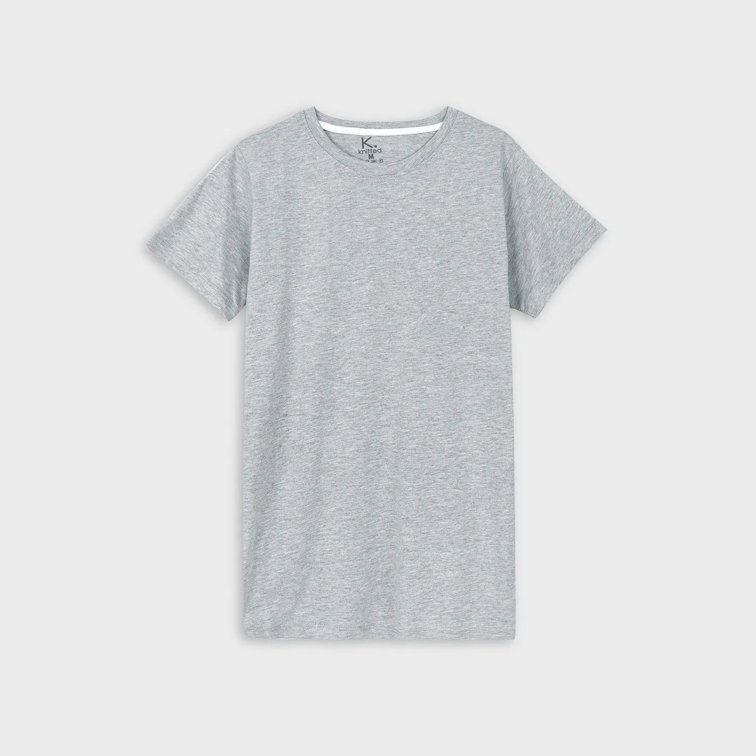 Grey color basic tee for Women