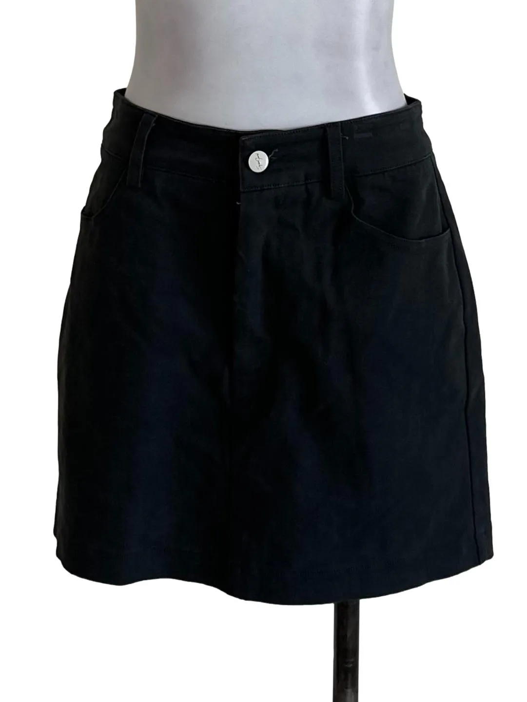 Grey Denim Skirt