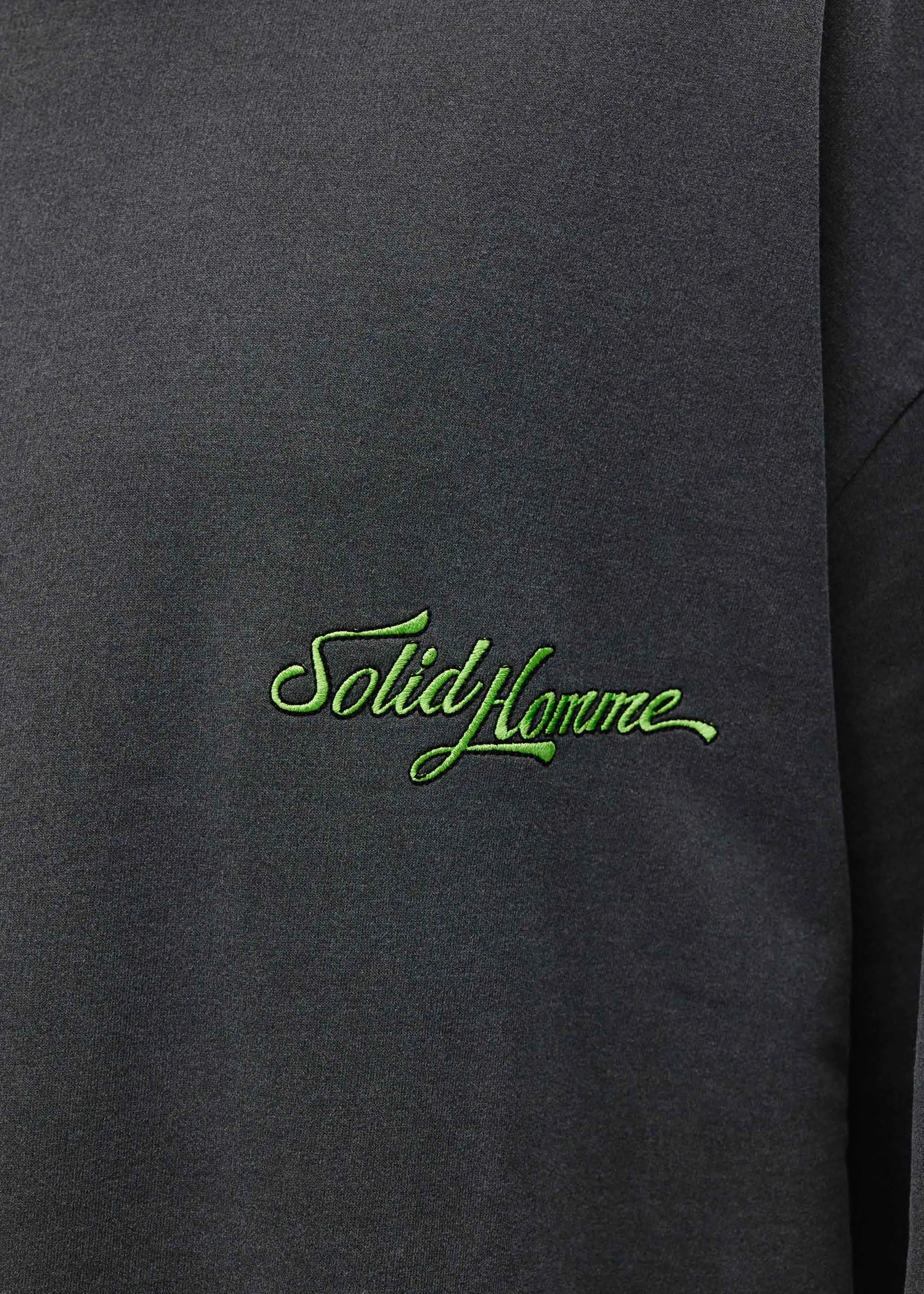 Grey Embroidered Terry T-Shirt