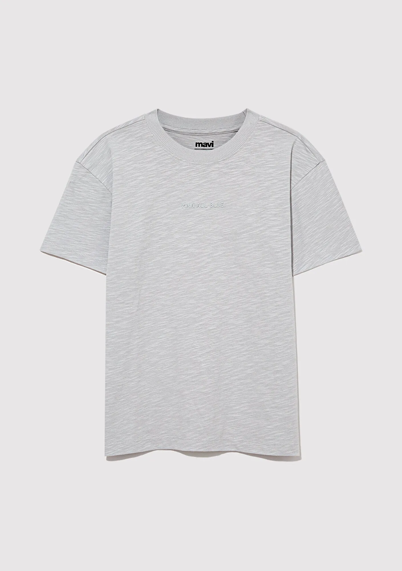 Grey Organic Cotton Basic T-Shirt