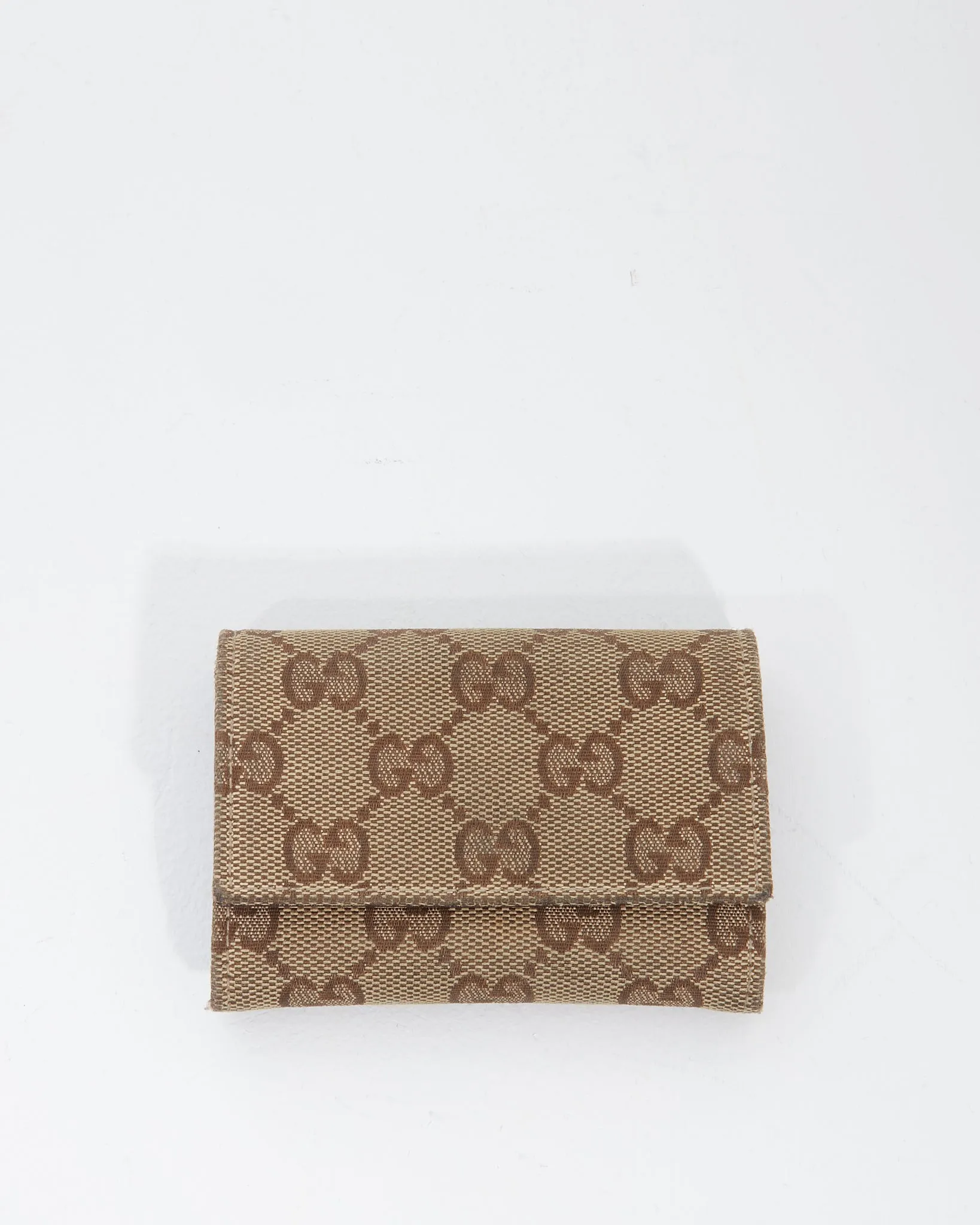Gucci Brown Canvas Bi Fold Card Holder