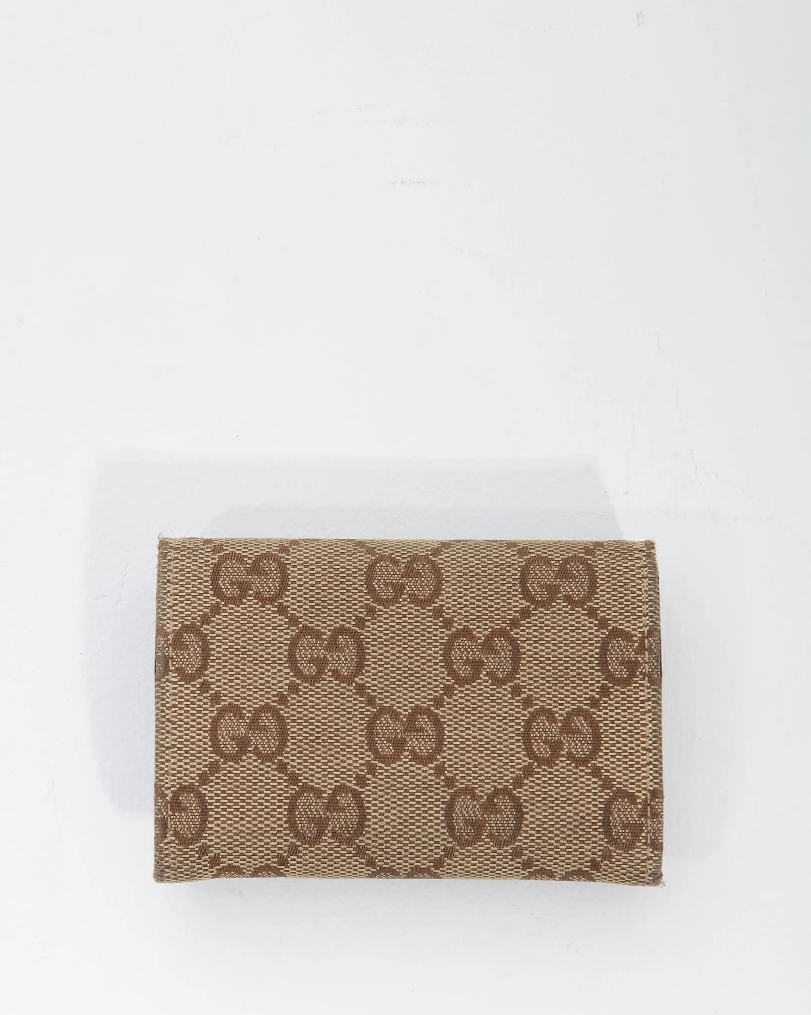 Gucci Brown Canvas Bi Fold Card Holder