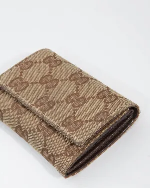 Gucci Brown Canvas Bi Fold Card Holder