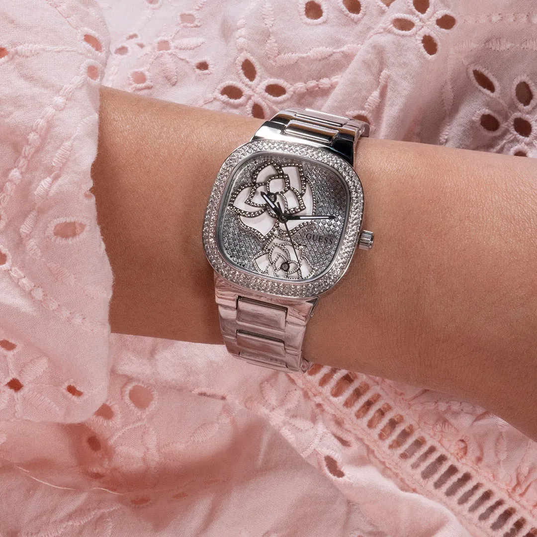 Guess Women's Watch Silver Tone Case Quartz