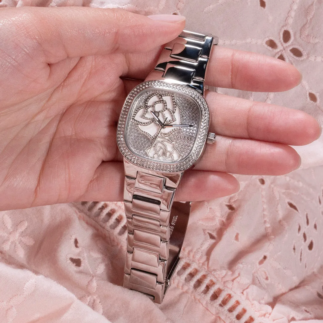 Guess Women's Watch Silver Tone Case Quartz