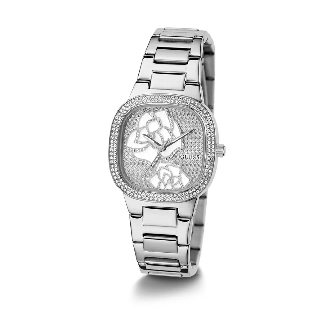 Guess Women's Watch Silver Tone Case Quartz