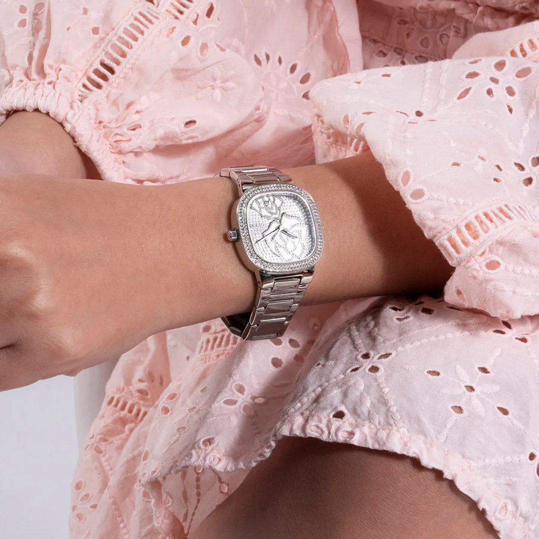 Guess Women's Watch Silver Tone Case Quartz