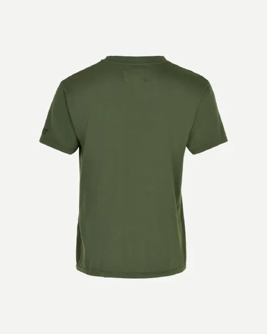Halo Cotton Tee - Olive Night
