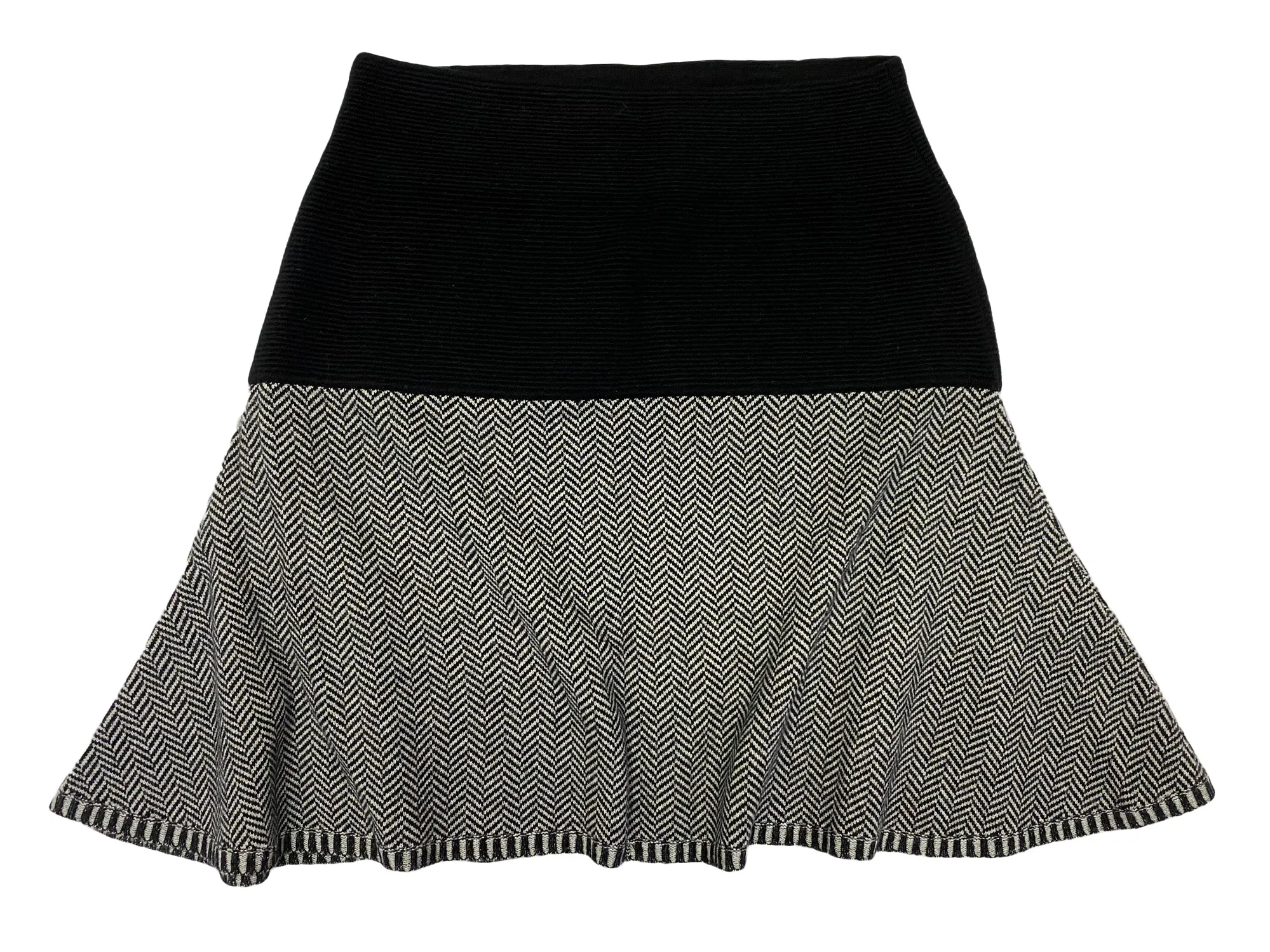 Hanley Mellon Women's Chevron Cashmere Skirt