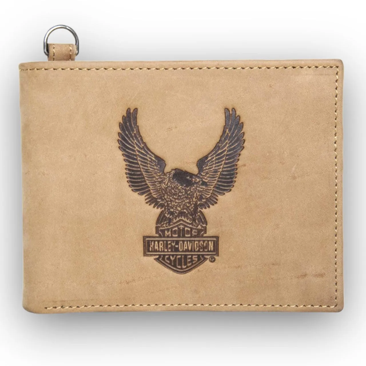 Harley-Davidson® Men's Eagle B&S Bi-Fold Genuine Leather RFID Wallet