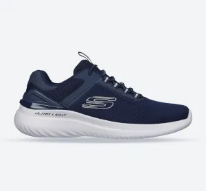 Herren Wide Fit Skechers 232673 Bounder 2.0 Anako Sneakers – Marineblau