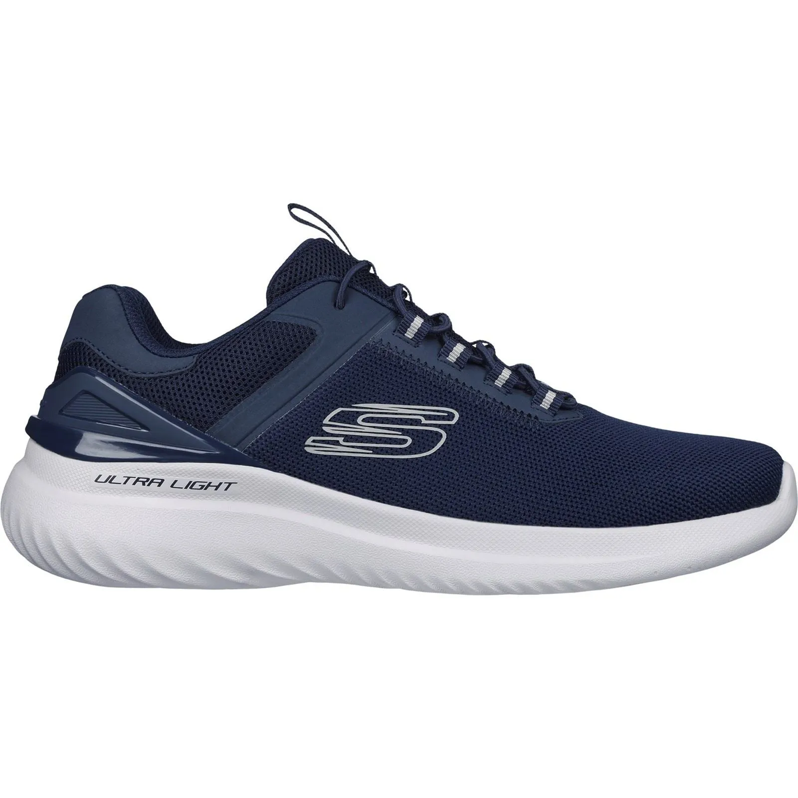 Herren Wide Fit Skechers 232673 Bounder 2.0 Anako Sneakers – Marineblau