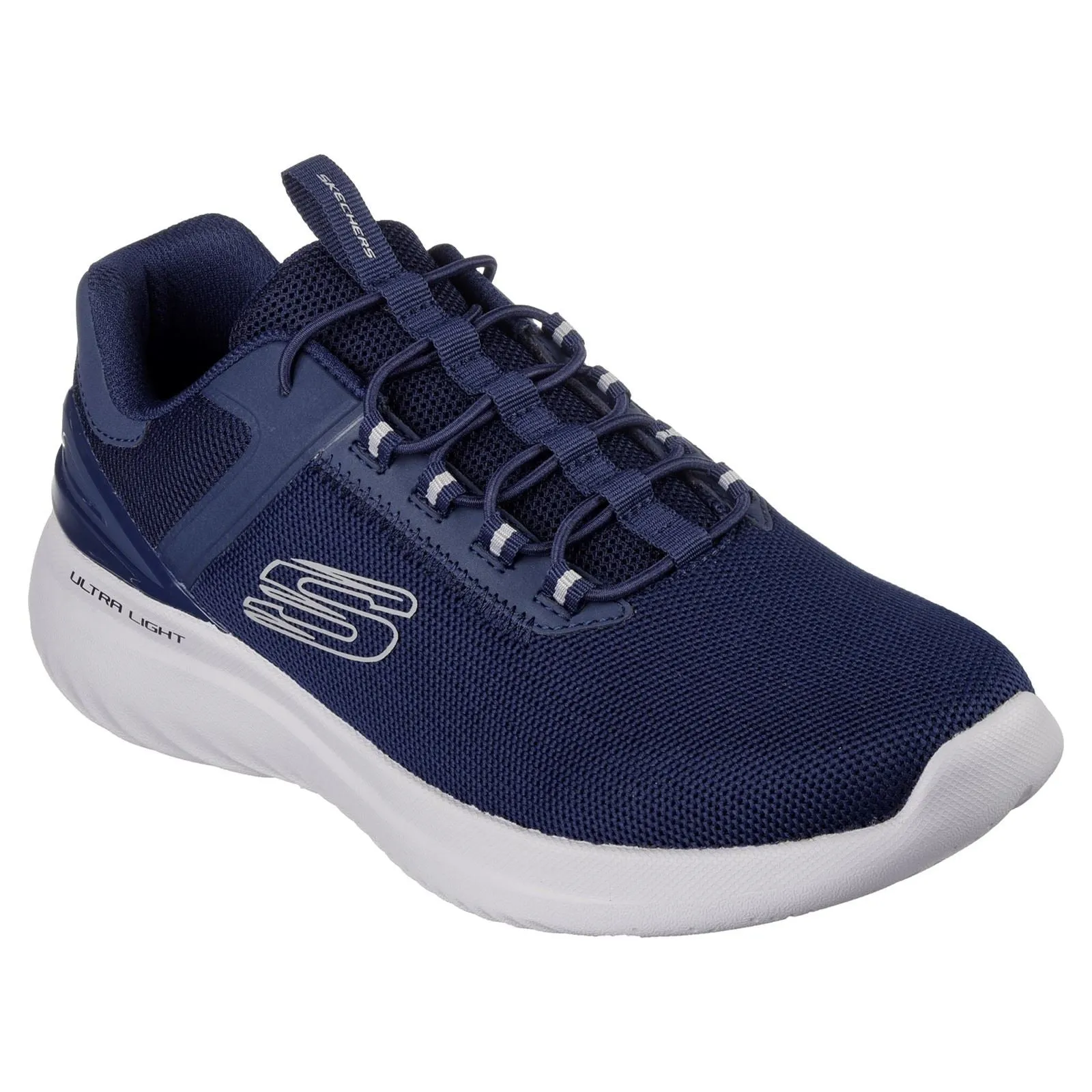 Herren Wide Fit Skechers 232673 Bounder 2.0 Anako Sneakers – Marineblau