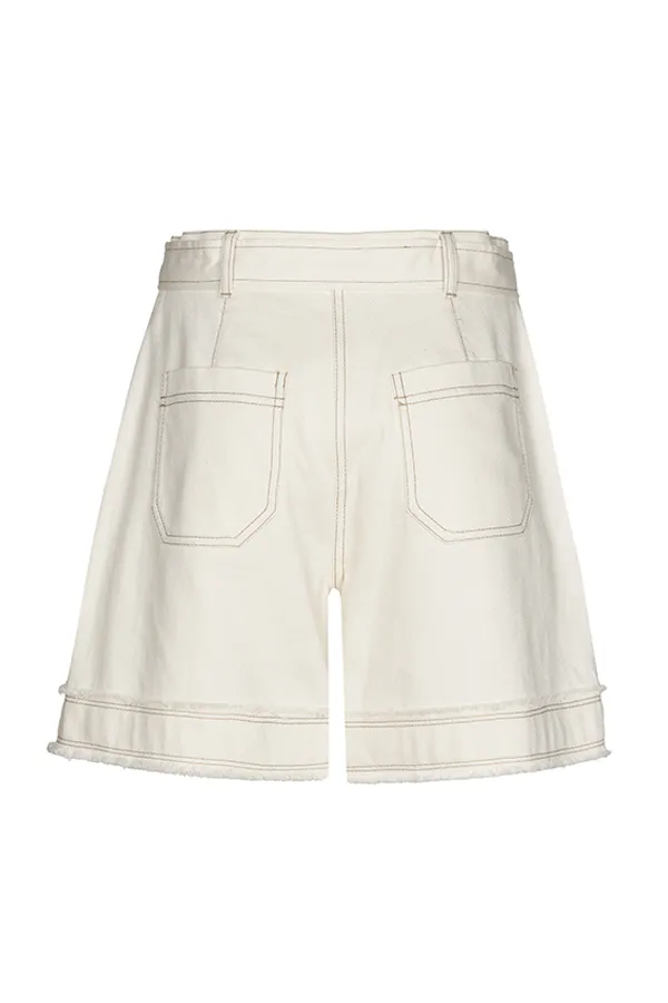 HIGH WAIST COTTON SHORTS