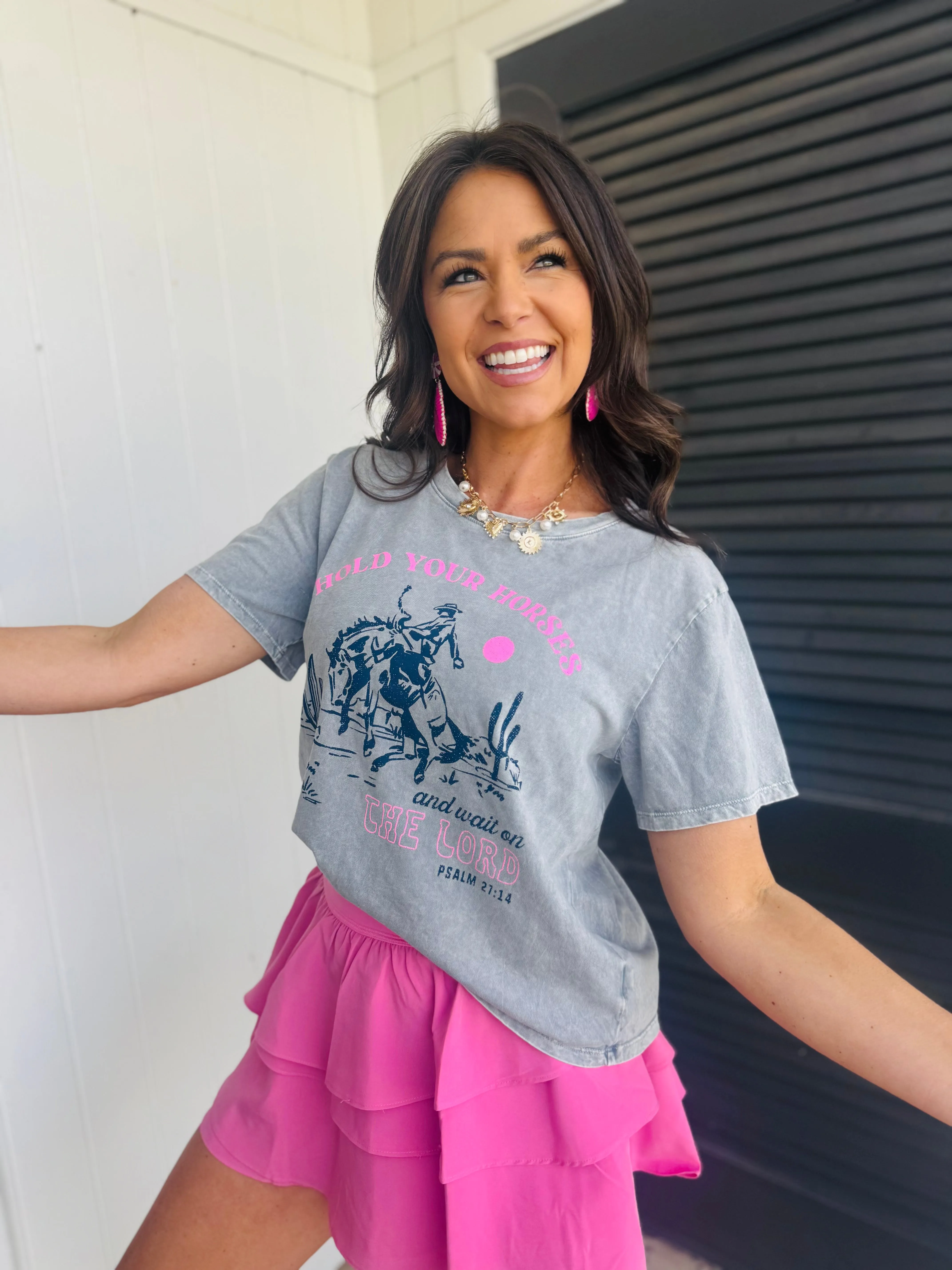 HOLD YOUR HORSES MINERAL GRAPHIC TOP