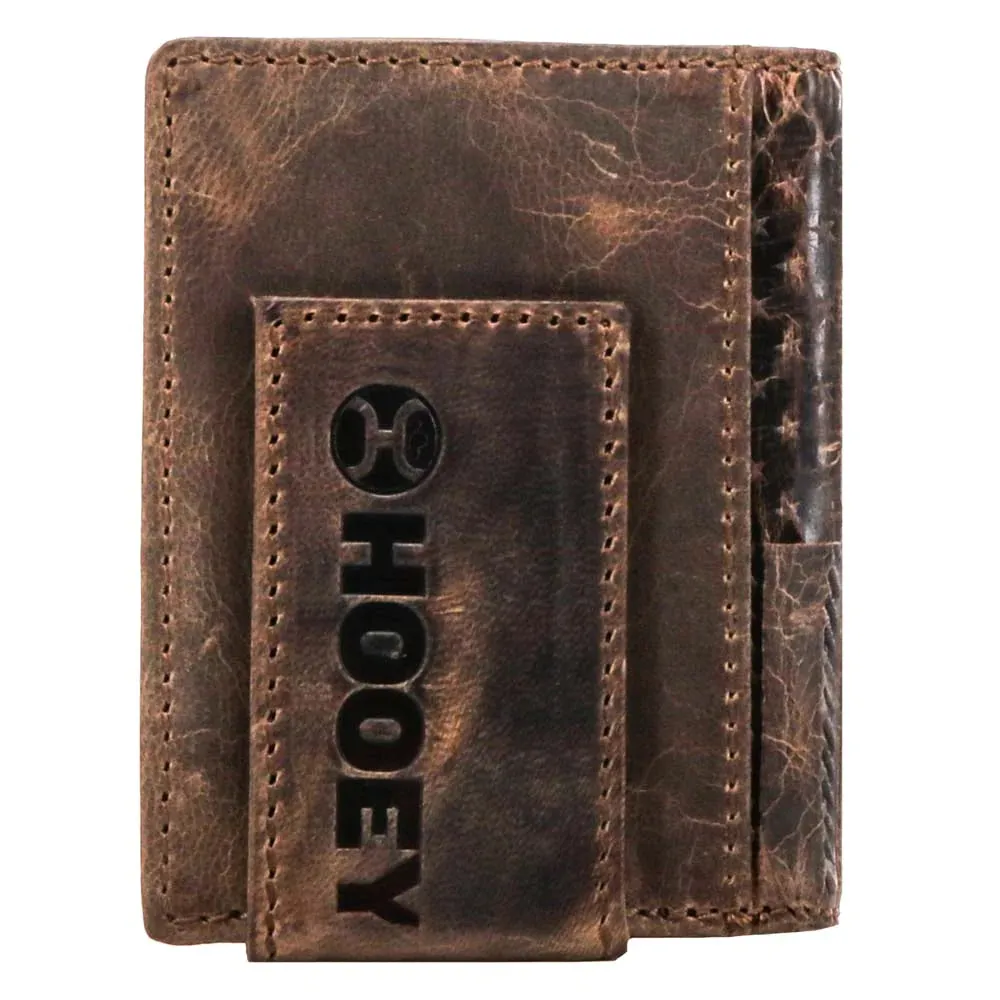 Hooey Liberty Rope Embossed Bi-Fold Money Clip Wallet