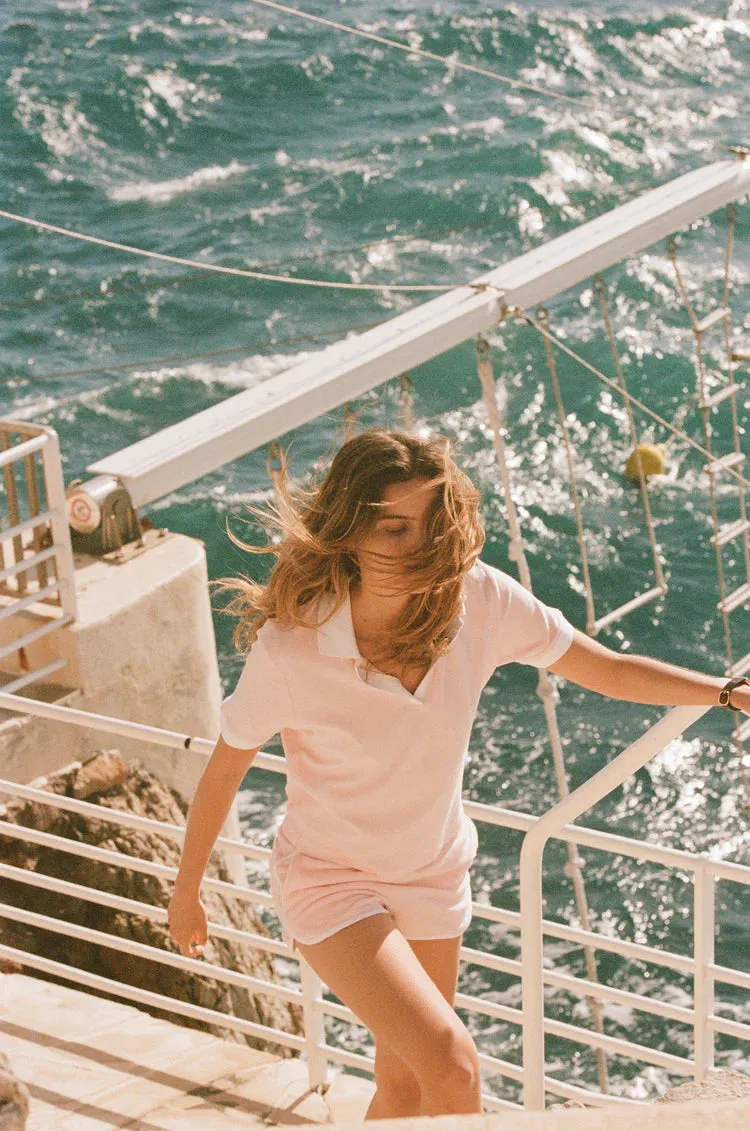 Hotel du Cap Cursive Terry Short - Eden Pink