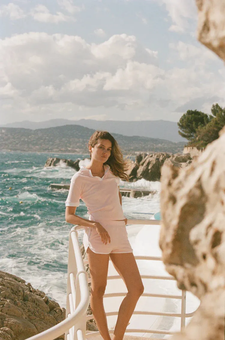 Hotel du Cap Cursive Terry Short - Eden Pink