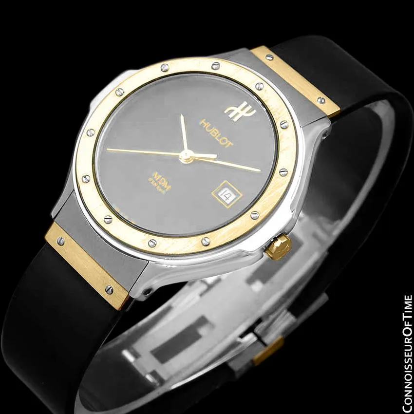 Hublot MDM Two-Tone Midsize Mens Watch - Stainless Steel & 18K Gold