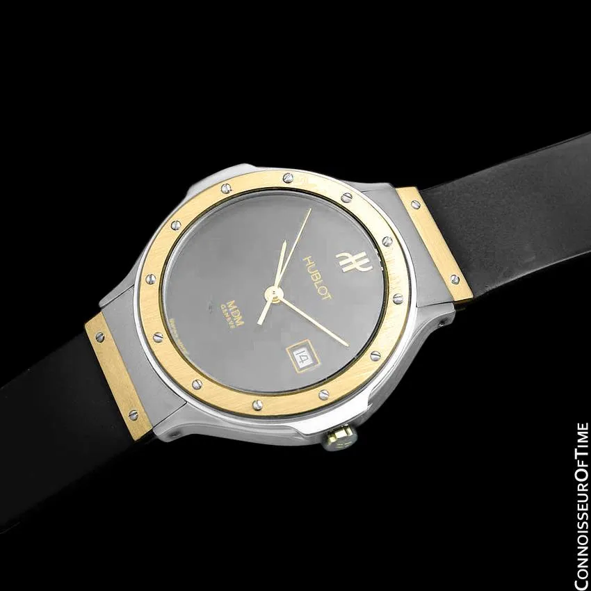 Hublot MDM Two-Tone Midsize Mens Watch - Stainless Steel & 18K Gold