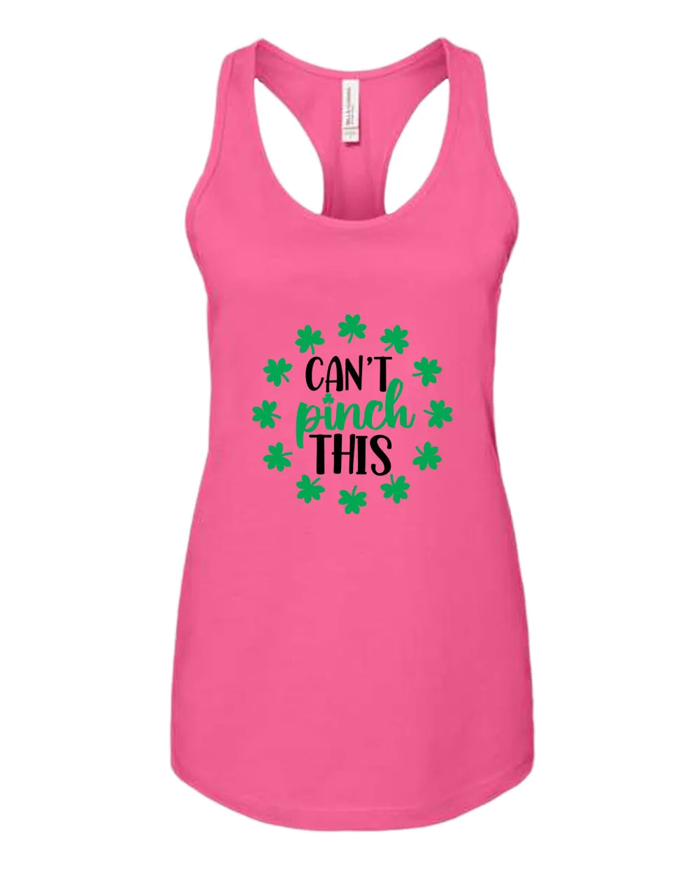 I can't pinch this women racerback st patrick's day tank top