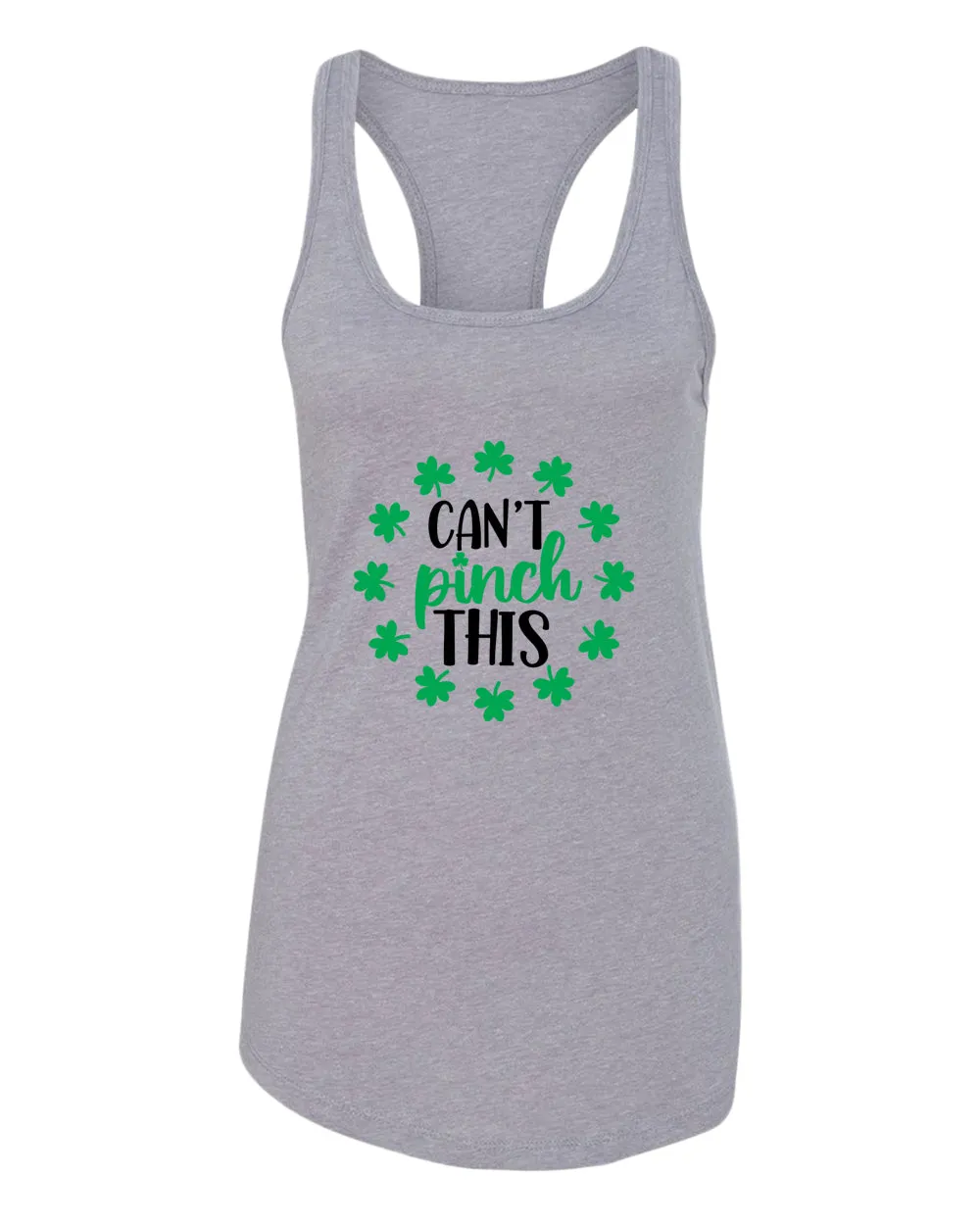 I can't pinch this women racerback st patrick's day tank top