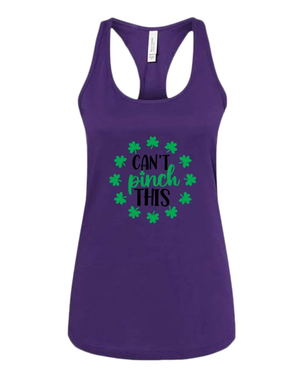 I can't pinch this women racerback st patrick's day tank top