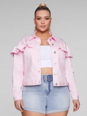 Idalis Ruffle Denim Jacket