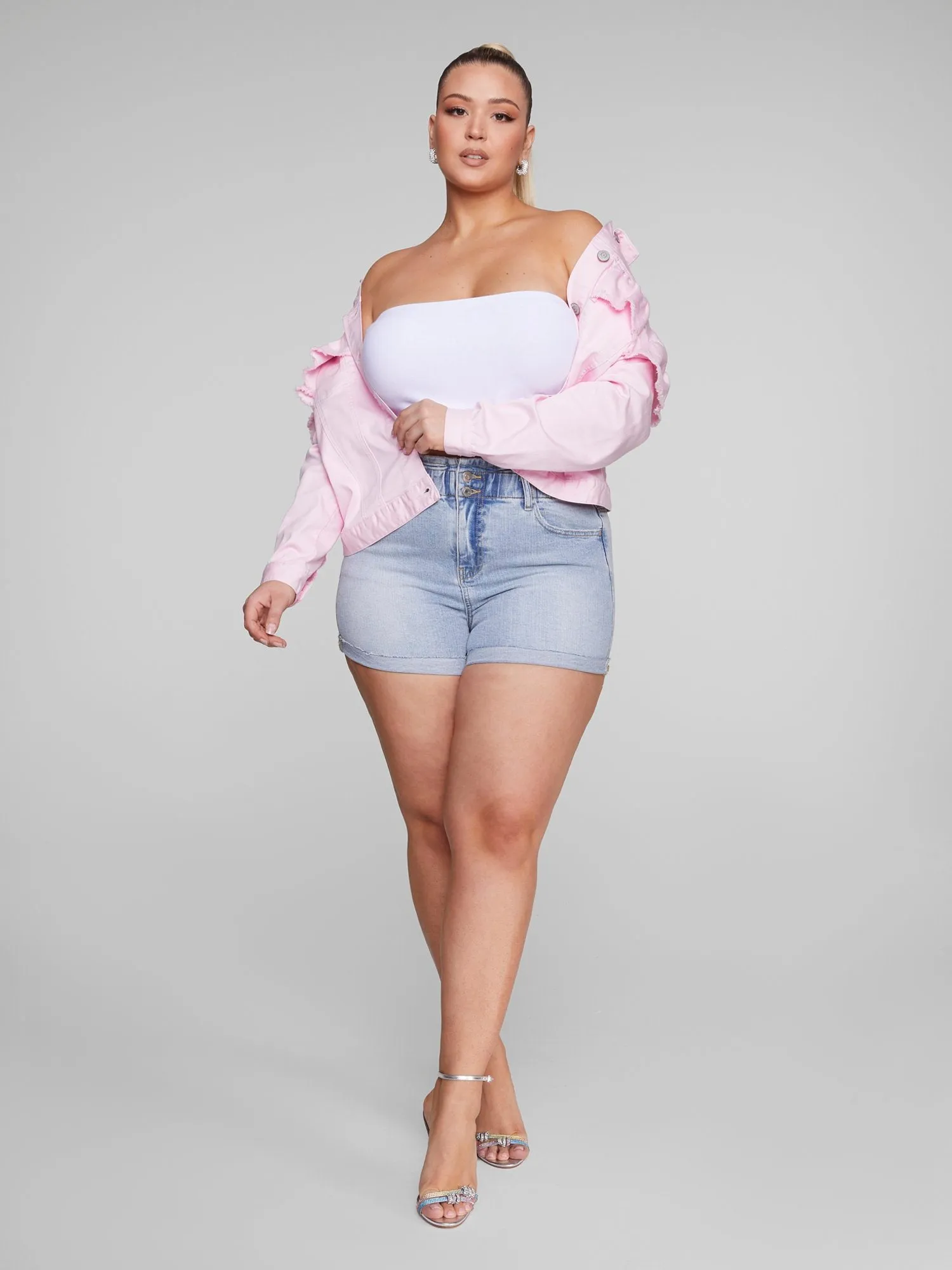 Idalis Ruffle Denim Jacket
