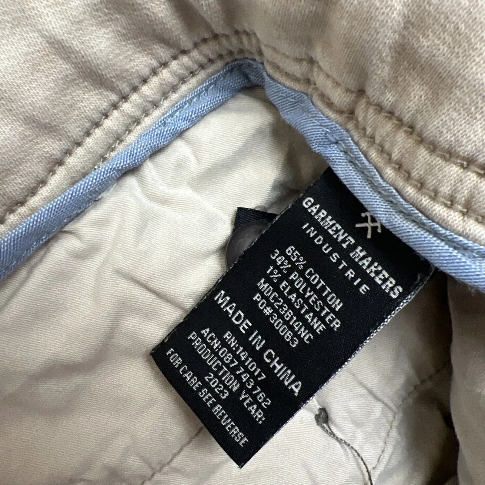 Industrie Mens Beige Chino Shorts Size Large