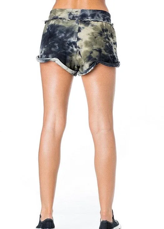 Inside Out Tie Dye Cuffed Shorts