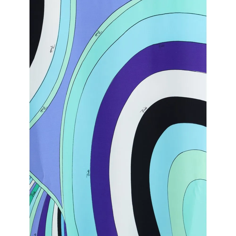 Iride print long Skirt