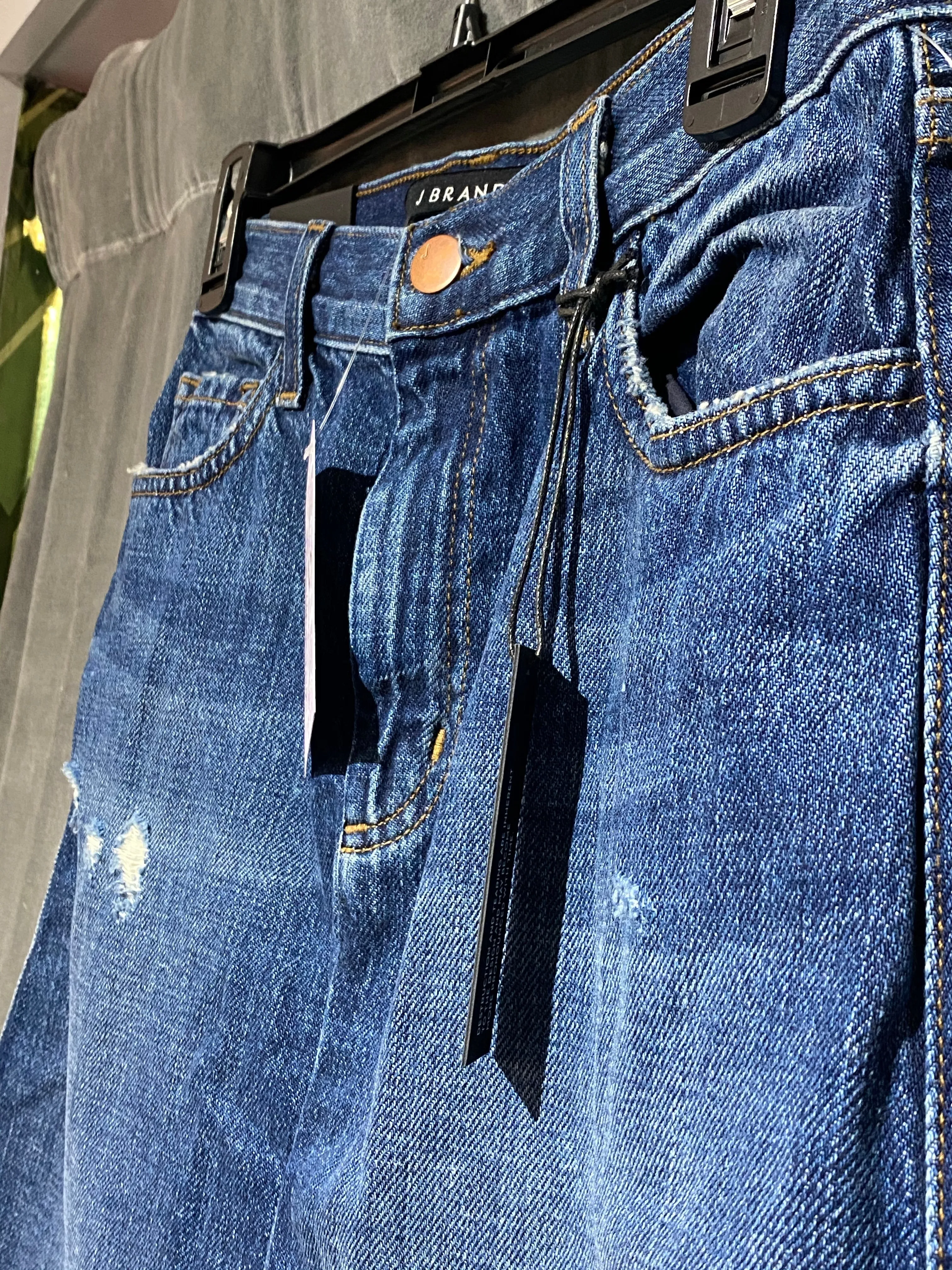 J Brand Blue Denim Short Skirt with Front Mini Slit
