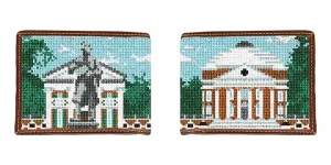 Jefferson's Rotunda Needlepoint Wallet