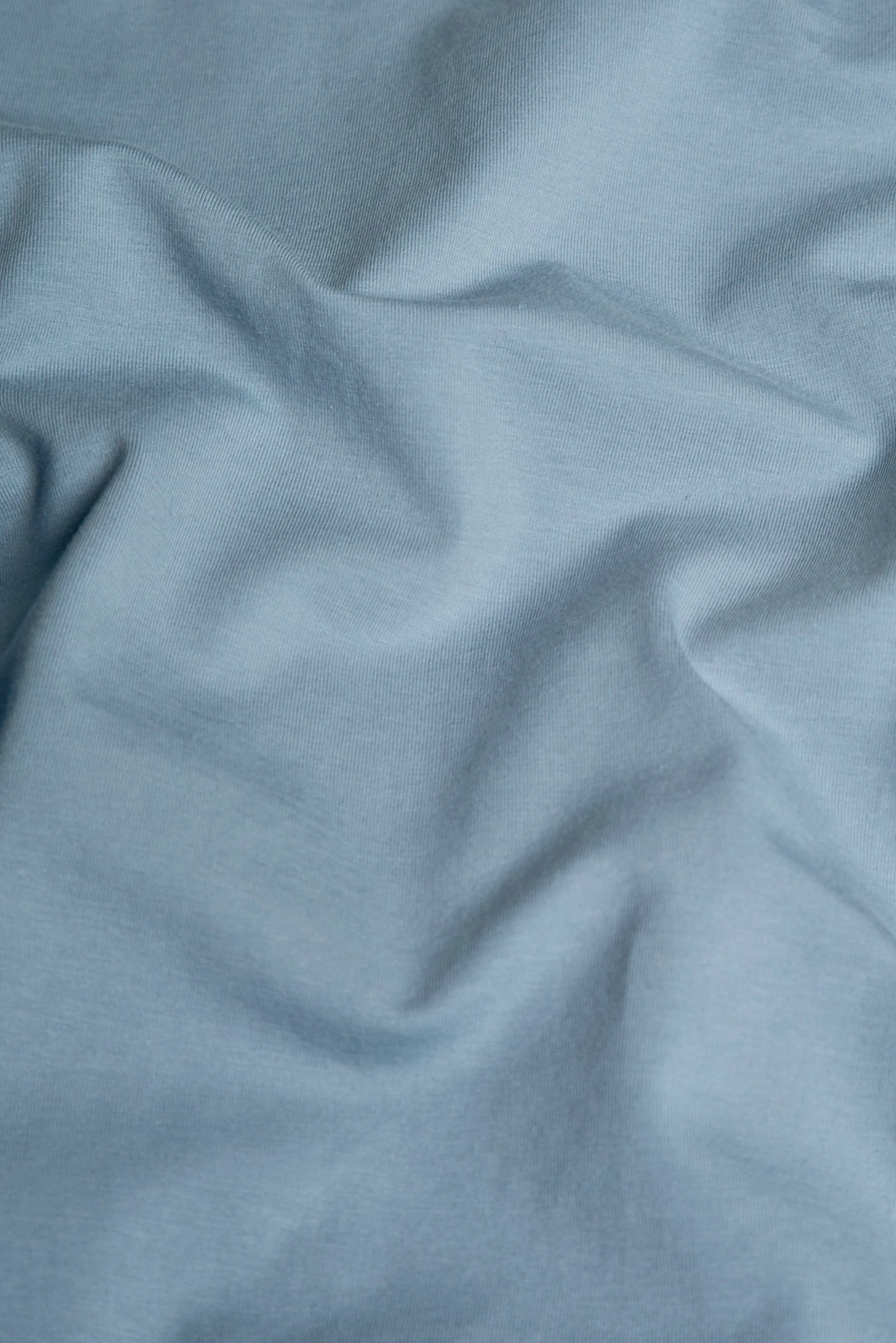Jersey Revere Collar Shirt In Smoky Blue