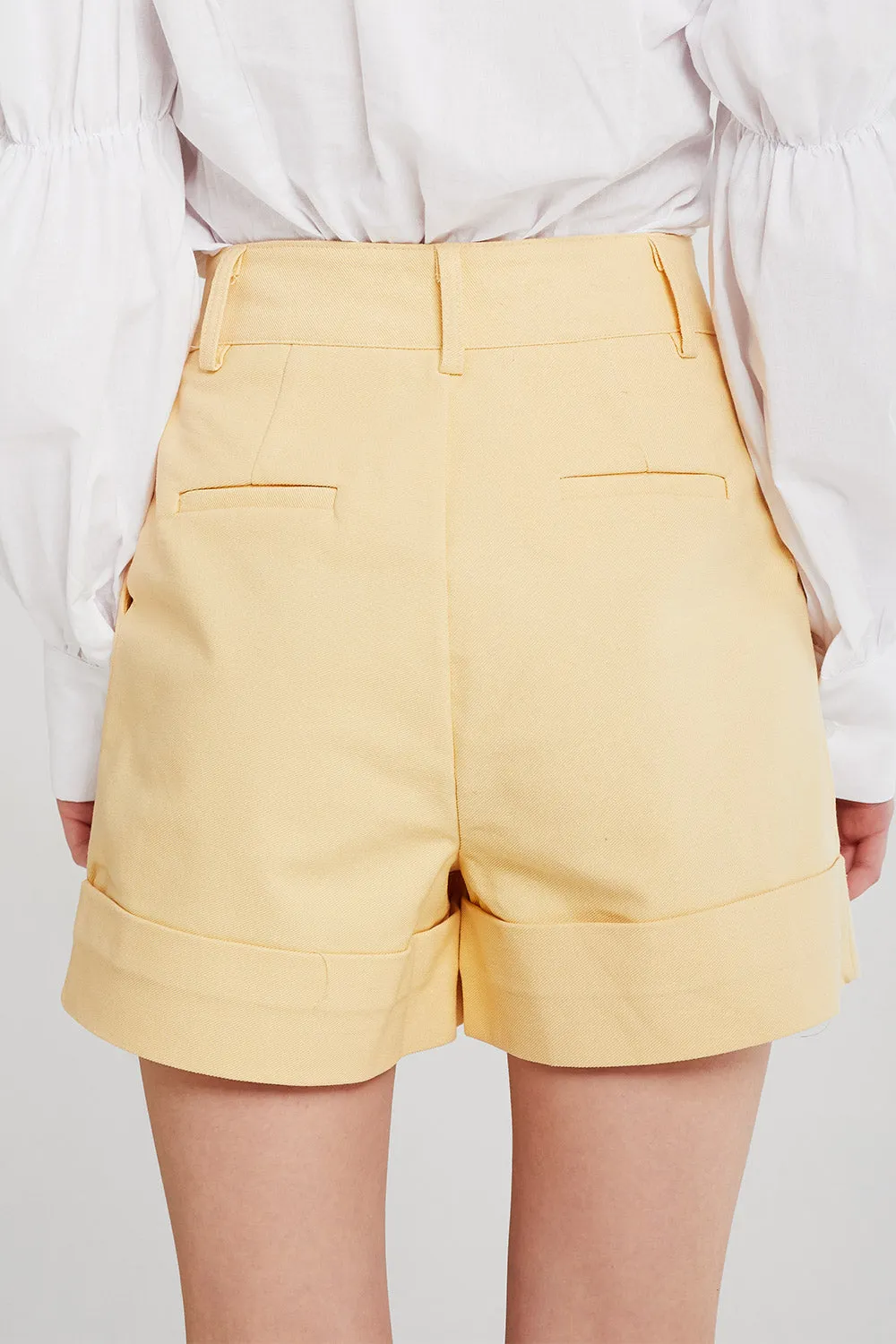 Josephine Cuffed Hem Pintuck Shorts