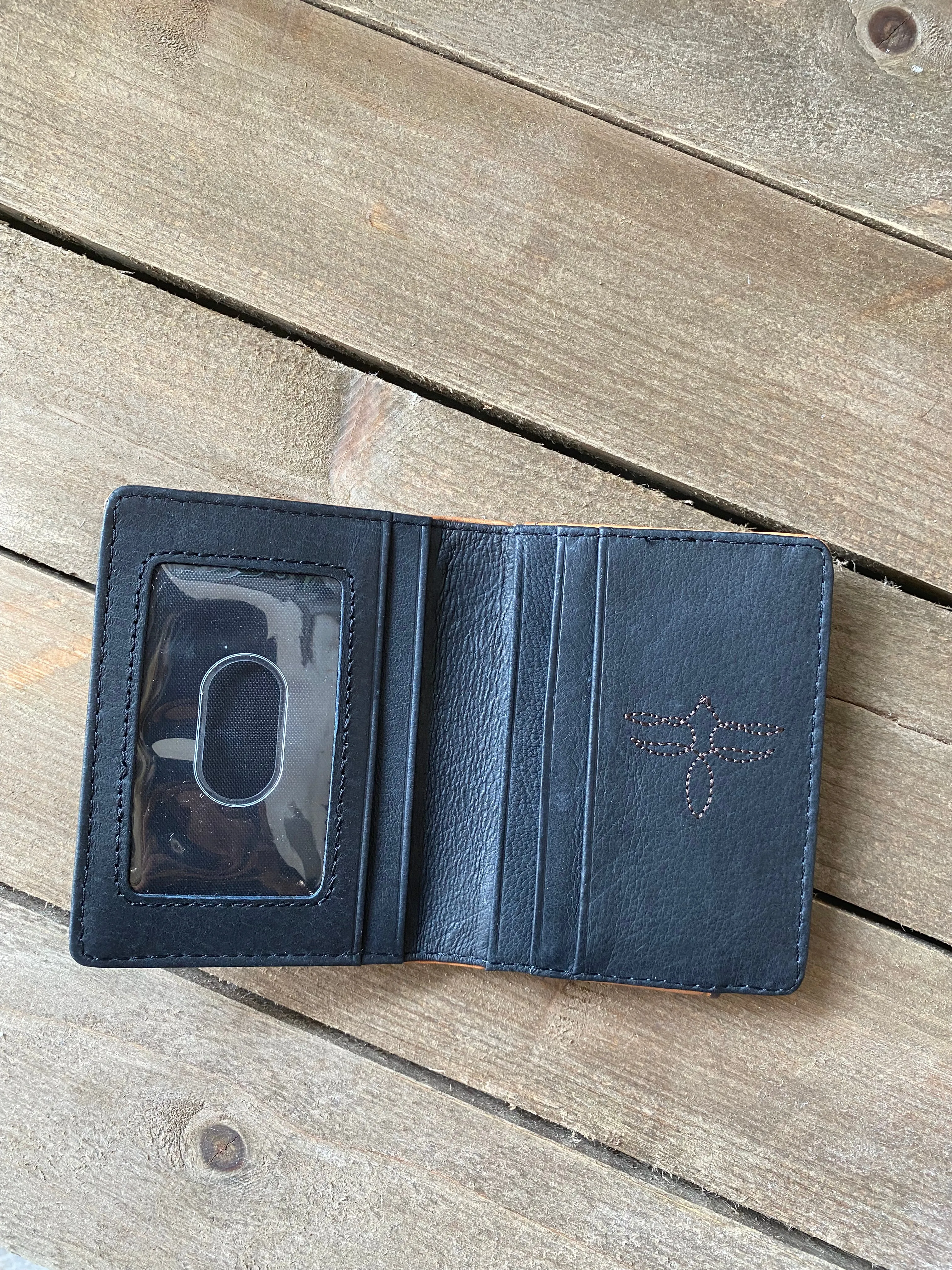 Justin's Bi-Fold Card Wallet With Magnetic Clip Classic Basketweave