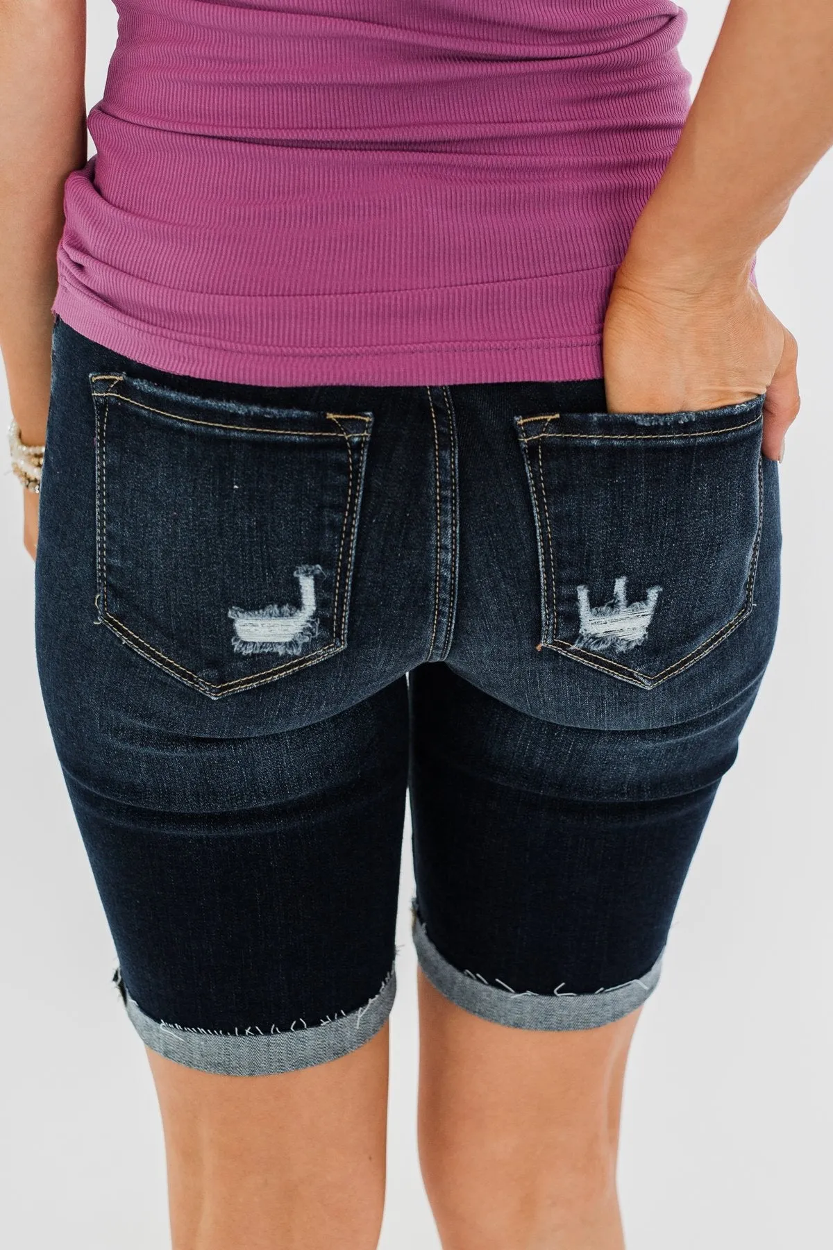 KanCan Bermuda Shorts- Eleanor Wash