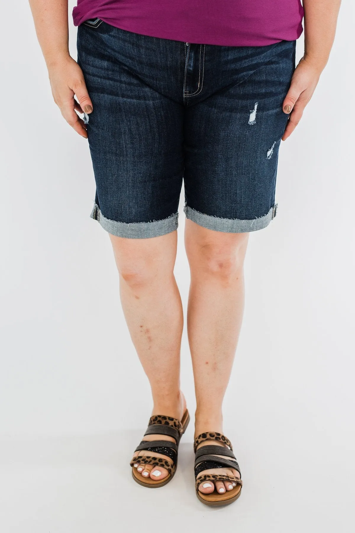 KanCan Bermuda Shorts- Eleanor Wash