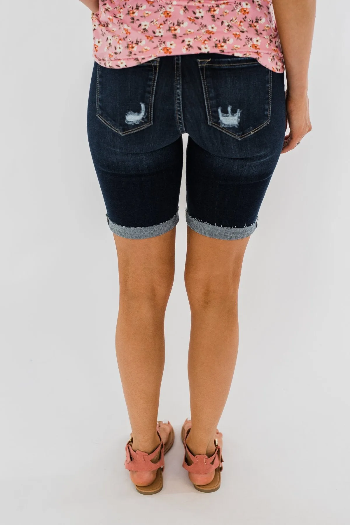 KanCan Bermuda Shorts- Eleanor Wash