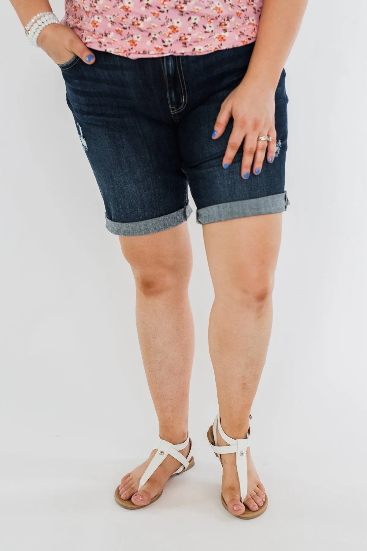 KanCan Bermuda Shorts- Eleanor Wash