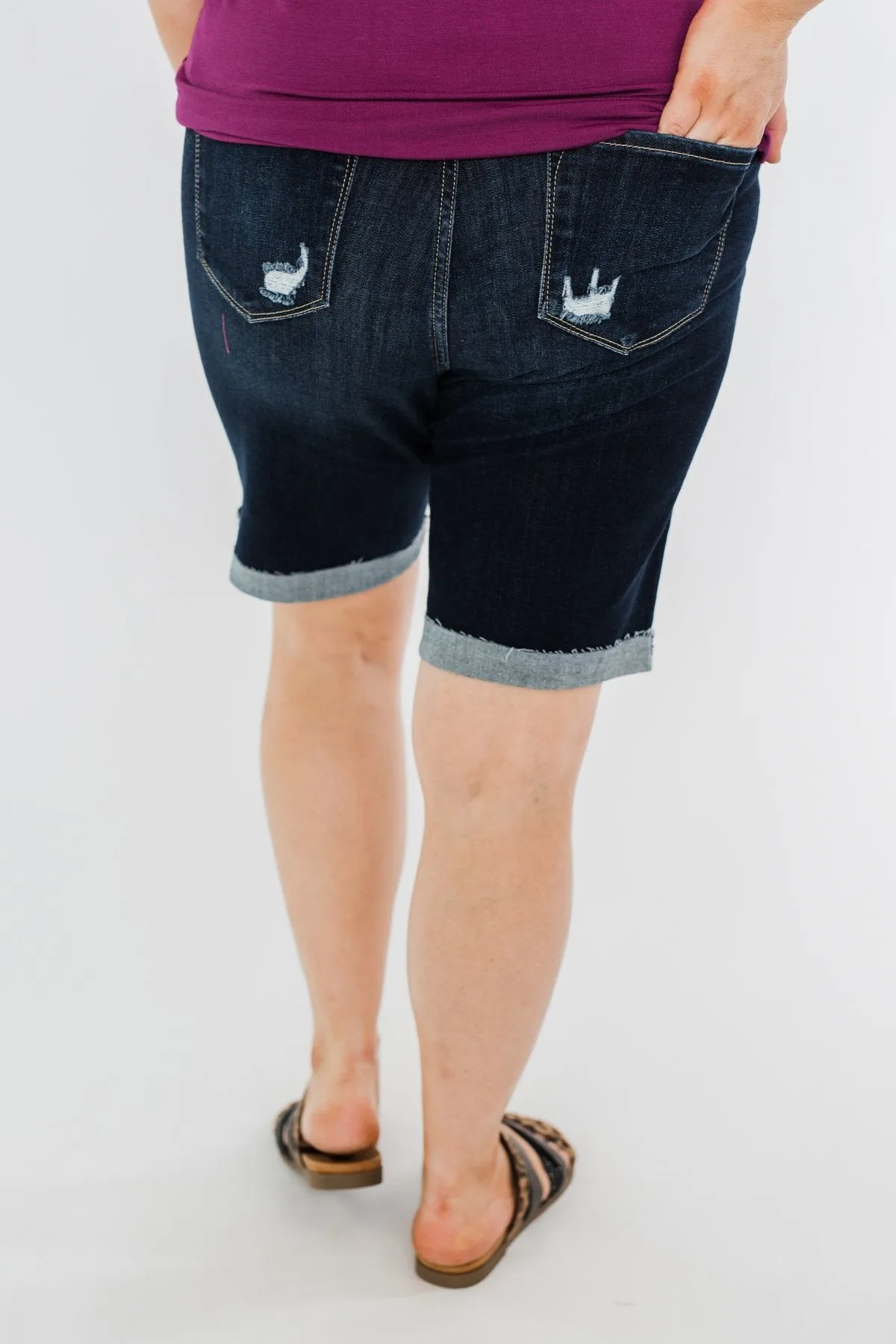 KanCan Bermuda Shorts- Eleanor Wash