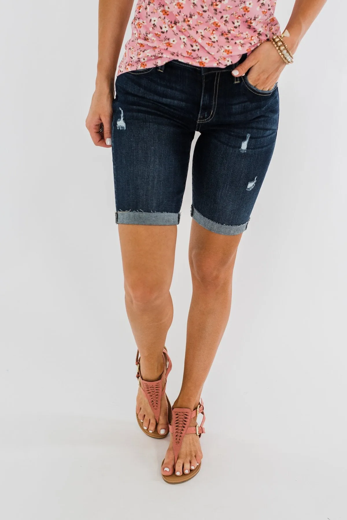 KanCan Bermuda Shorts- Eleanor Wash