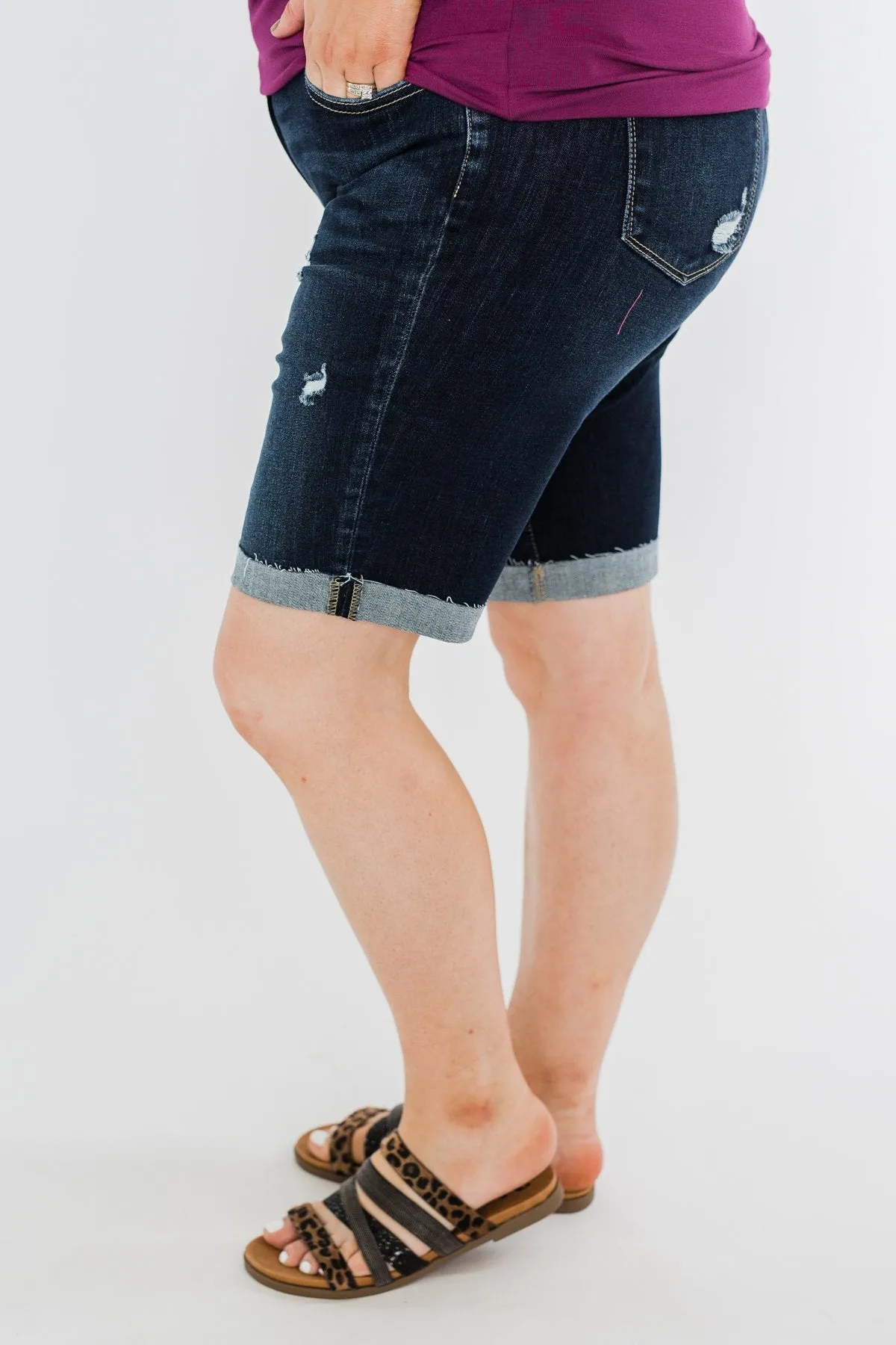 KanCan Bermuda Shorts- Eleanor Wash