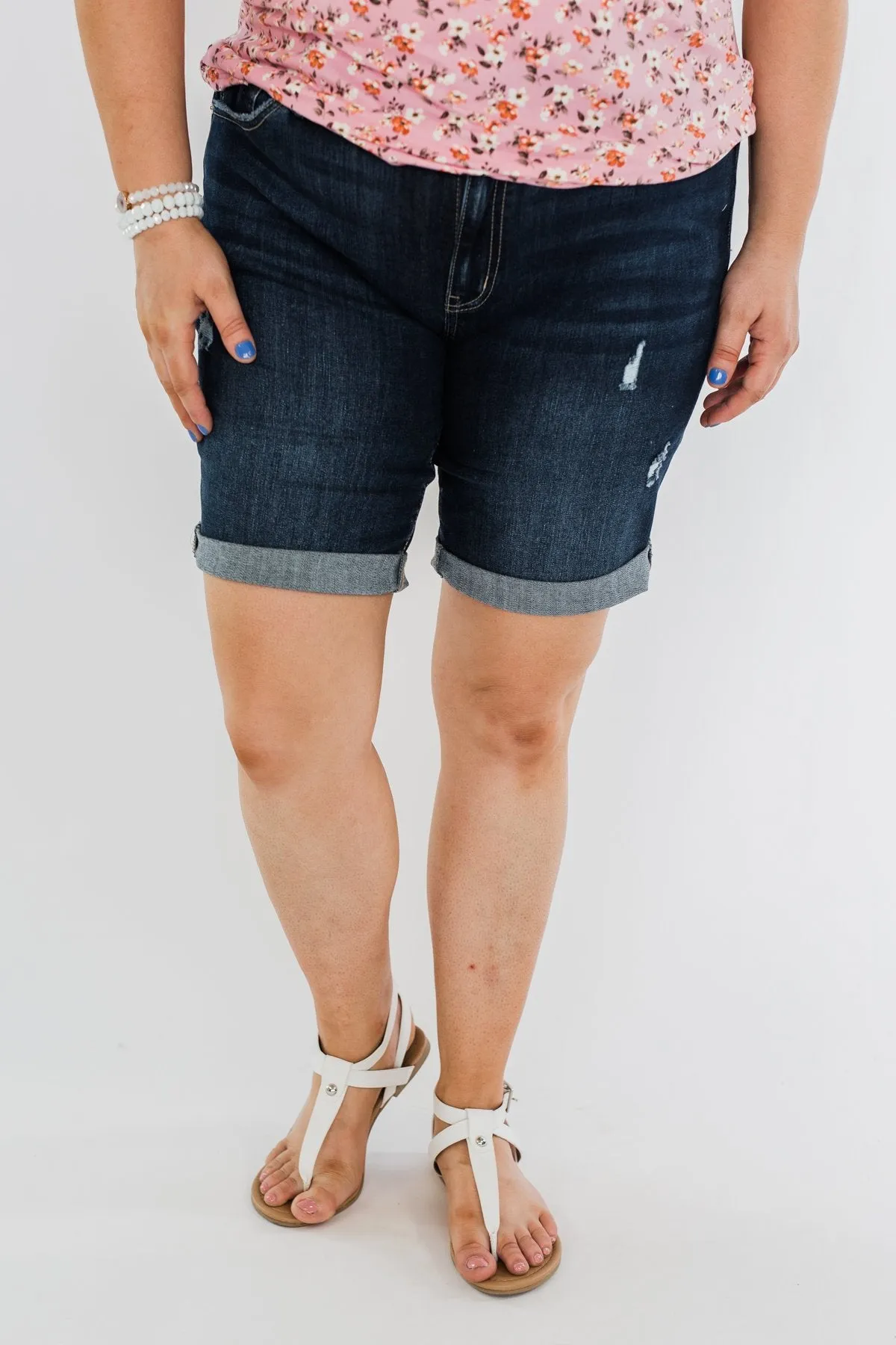 KanCan Bermuda Shorts- Eleanor Wash
