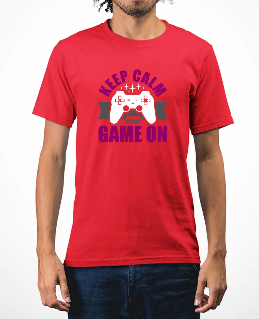 Keep calm and game on t-shirt funny video game t-shirt