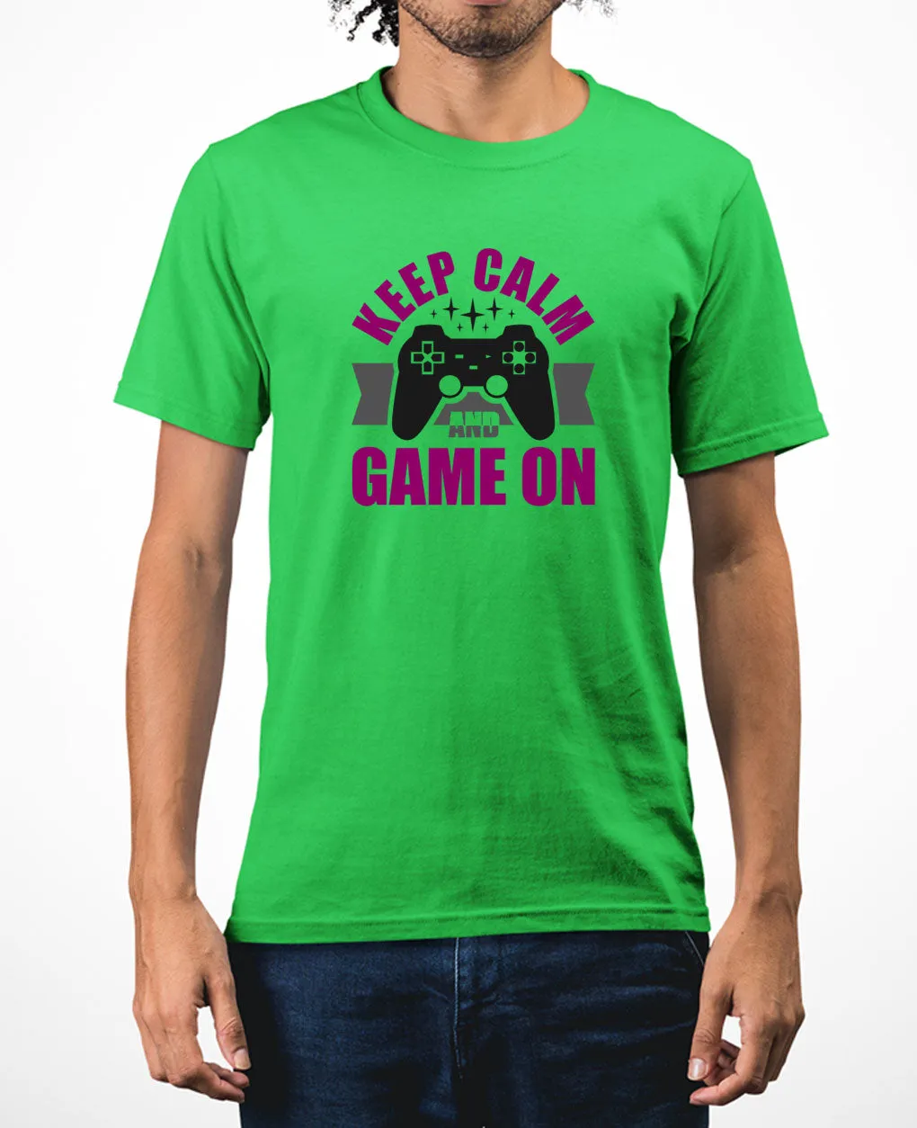 Keep calm and game on t-shirt funny video game t-shirt