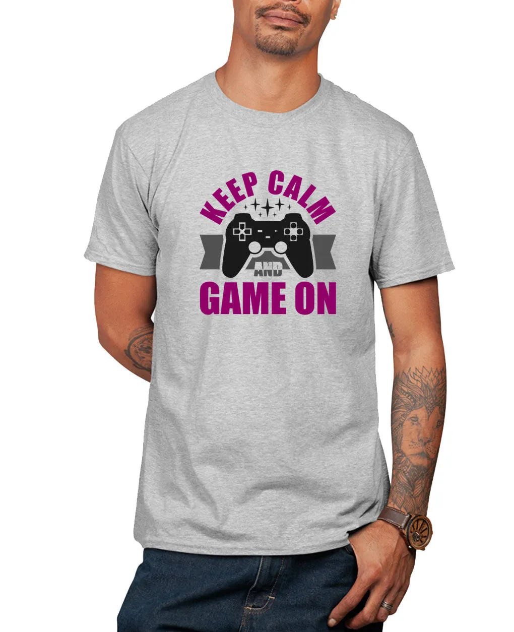Keep calm and game on t-shirt funny video game t-shirt