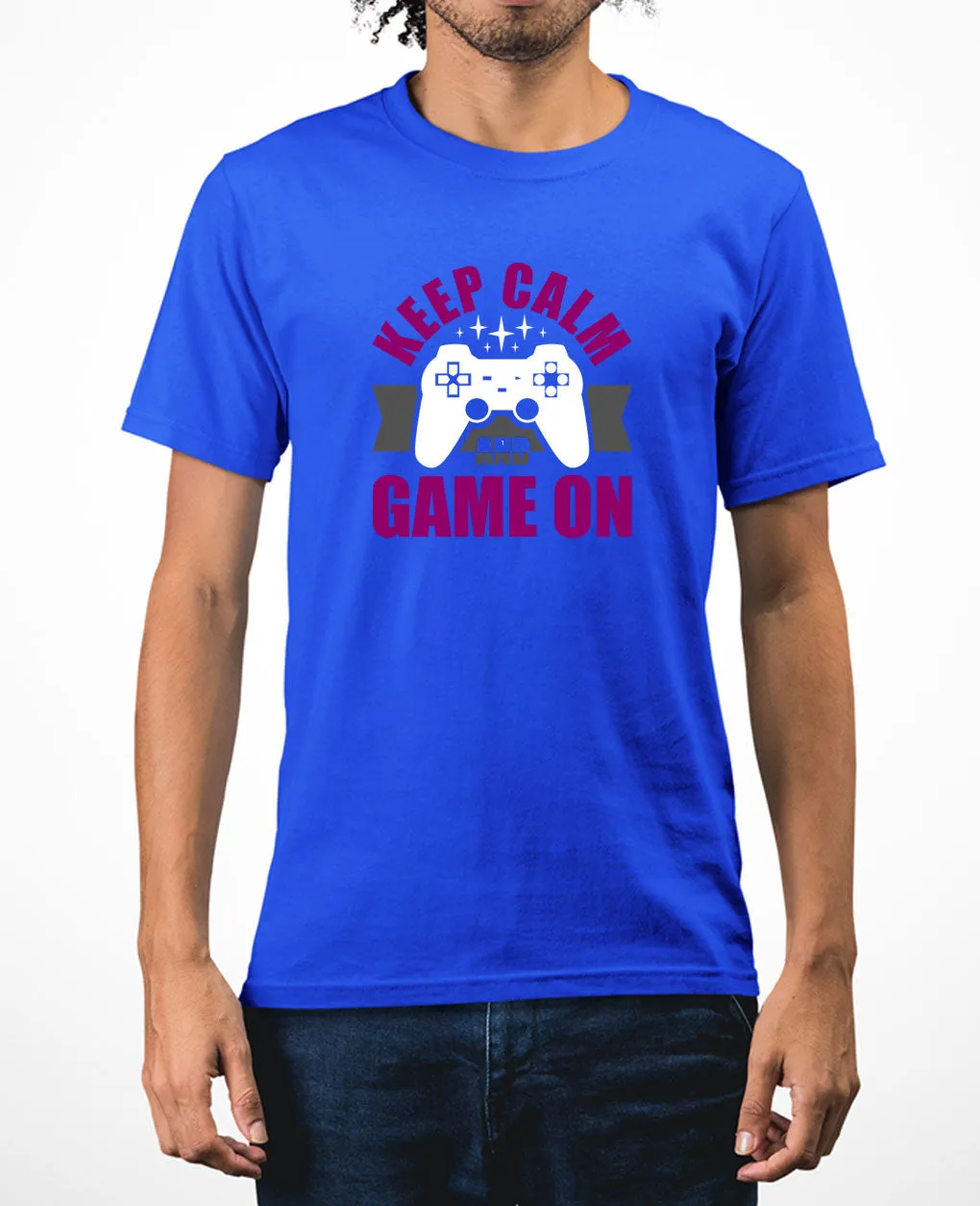 Keep calm and game on t-shirt funny video game t-shirt